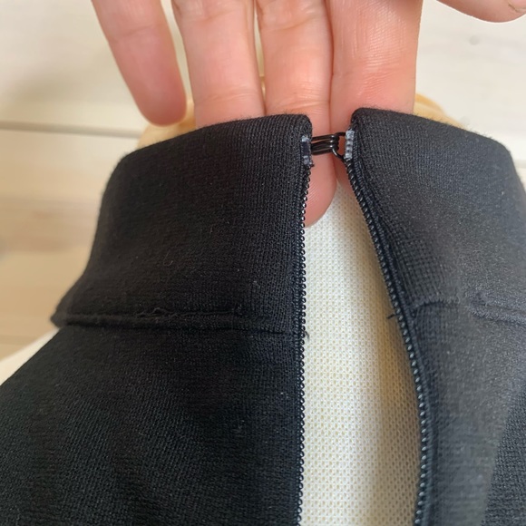 Black Mock Neck Off the Shoulder Mini Dress Bodycon - Picture 12 of 12